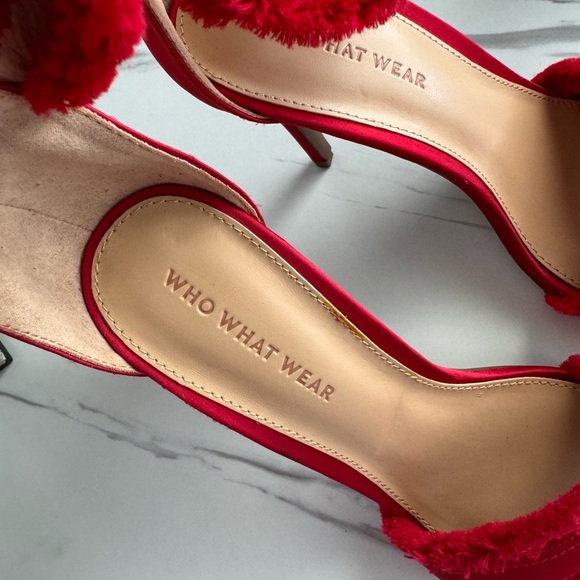 Who What Wear Red Fur Heels - Picture 8 of 10